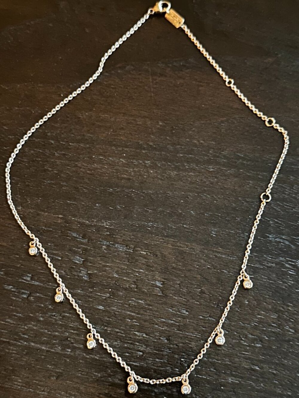 Ippolita Rose' Gold Adjustable Diamond Dangle Necklace
